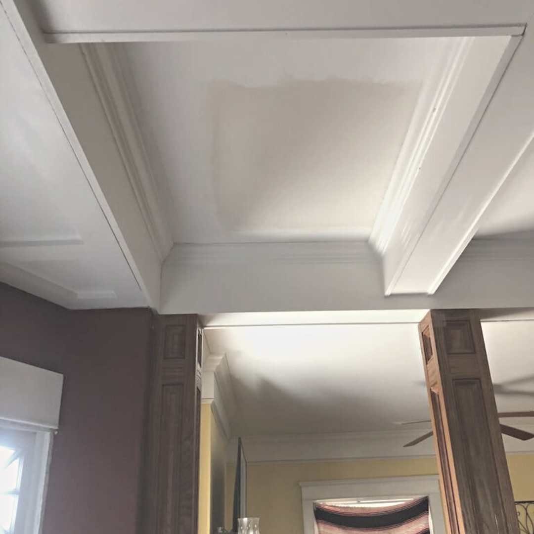 Large drywall section replaced and texture-matched in a Blue Springs, MO bedroom