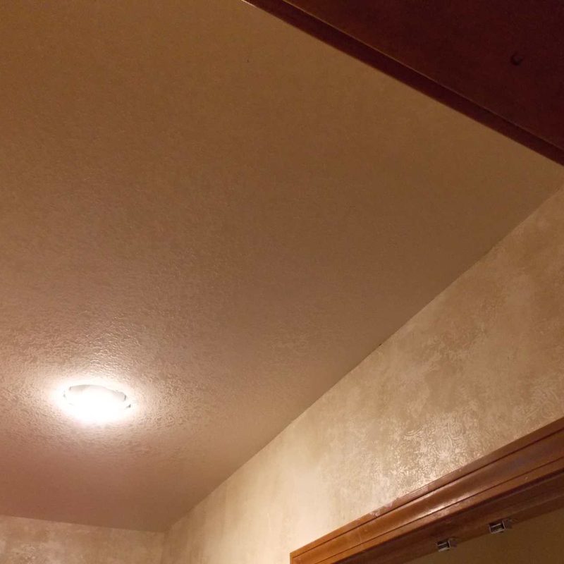 Knockdown texture matched on a repaired wall in a Lee's Summit, MO home