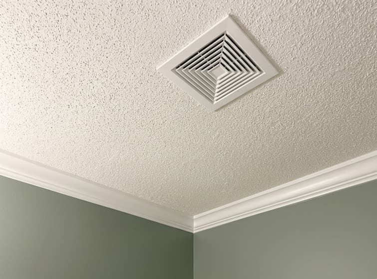 Hand-matched drywall and plaster texture in a Jackson County, MO home
